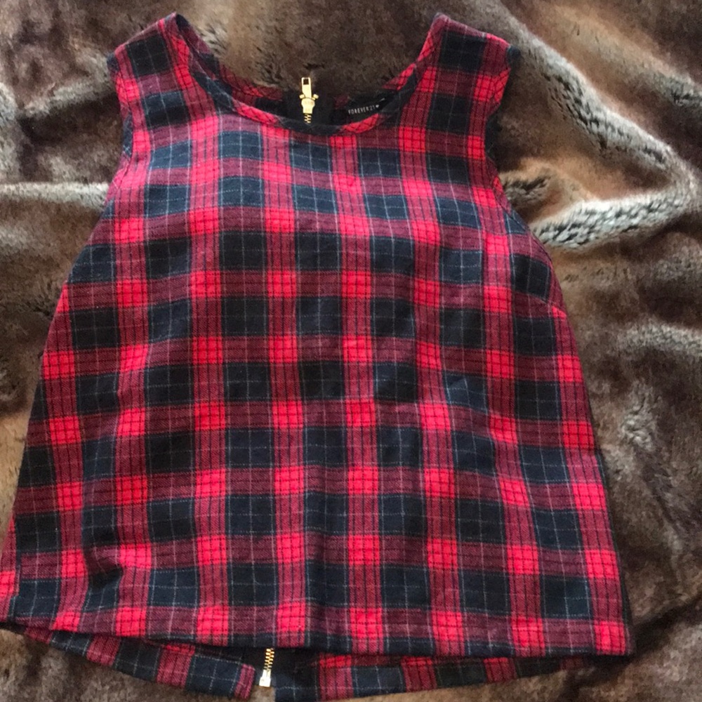 Plaid crop top